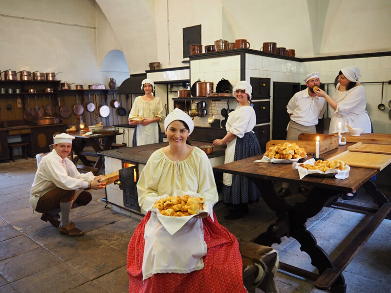 Oživená zámecká kuchyně na zámku Žleby - 