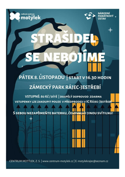 Strašidel se nebojíme, ani v zámeckém parku v Rájci nad Svitavou - 