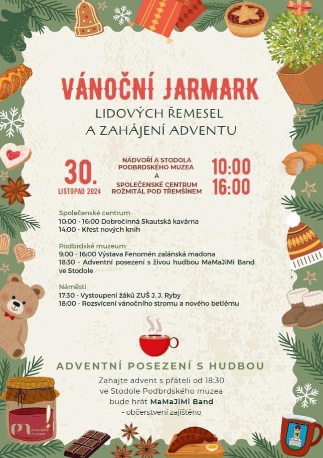 Vánoční jarmark lidových řemesel a zahájení adventu